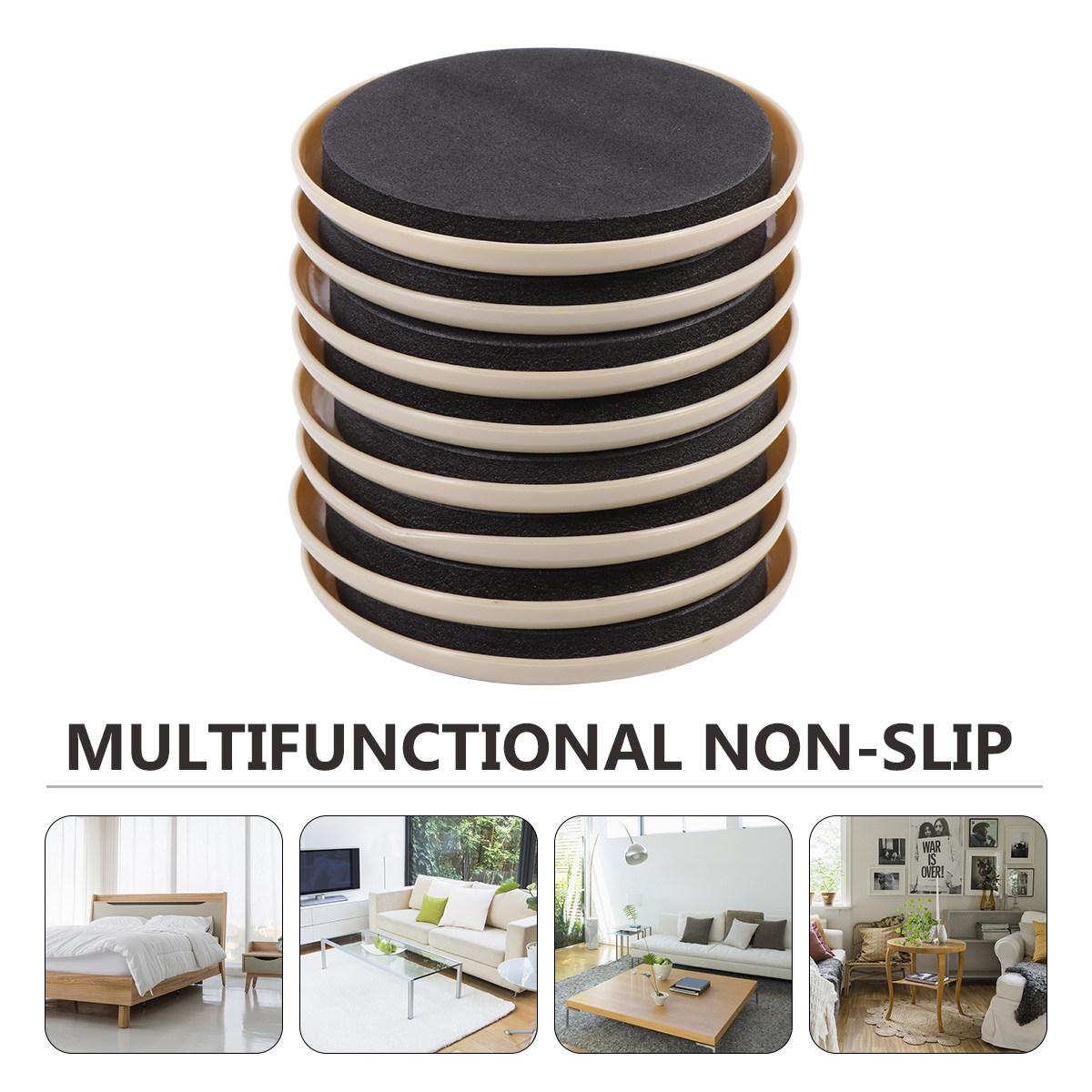 

8Pcs Furniture Sliding Aid Pads Set Strong Load Bearing Anti Vibration Mat for Moving Heavy Furniture Protect Floors from 8.9X8.9CM