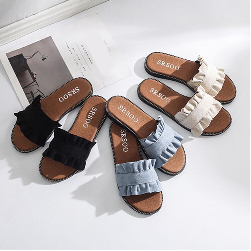 Korea Style Ladies Womens Flats Slip On Comfy Flip Flop Slider Slippers Sandals In Chic Colors