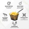 Mini Fries Basket Black 350Ml Powder Coated For Serving Dishes
