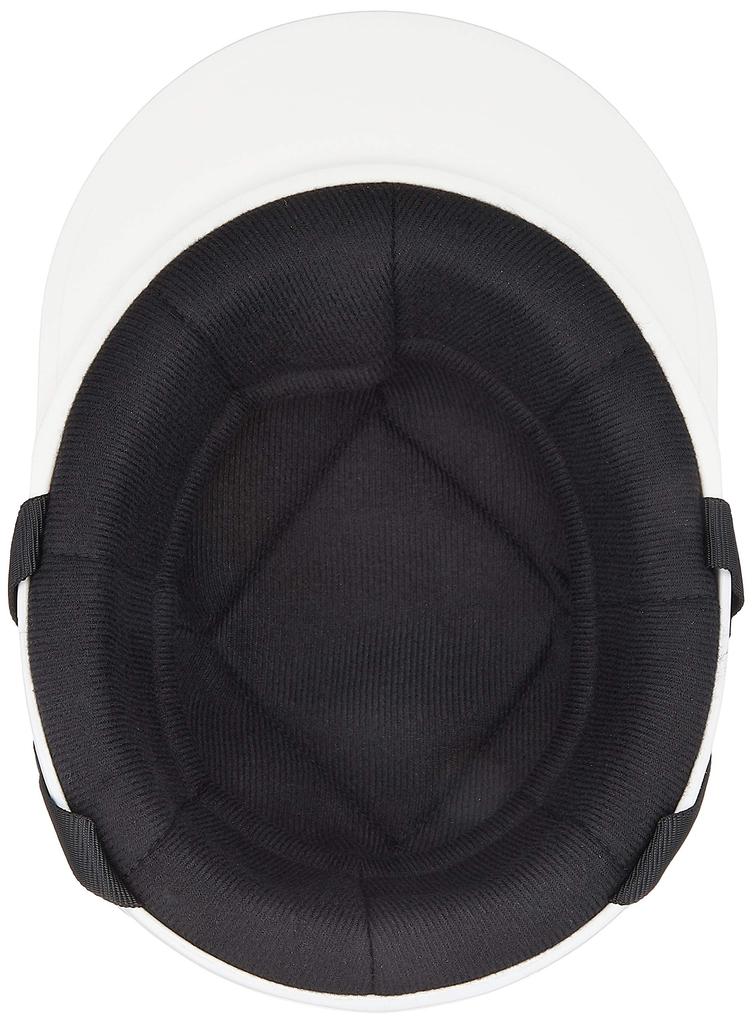 NBS Bike Parts Center Half Helmet, White Brim, Black, One Size Fits All (Head Circumference 57cm-59cm) 7101