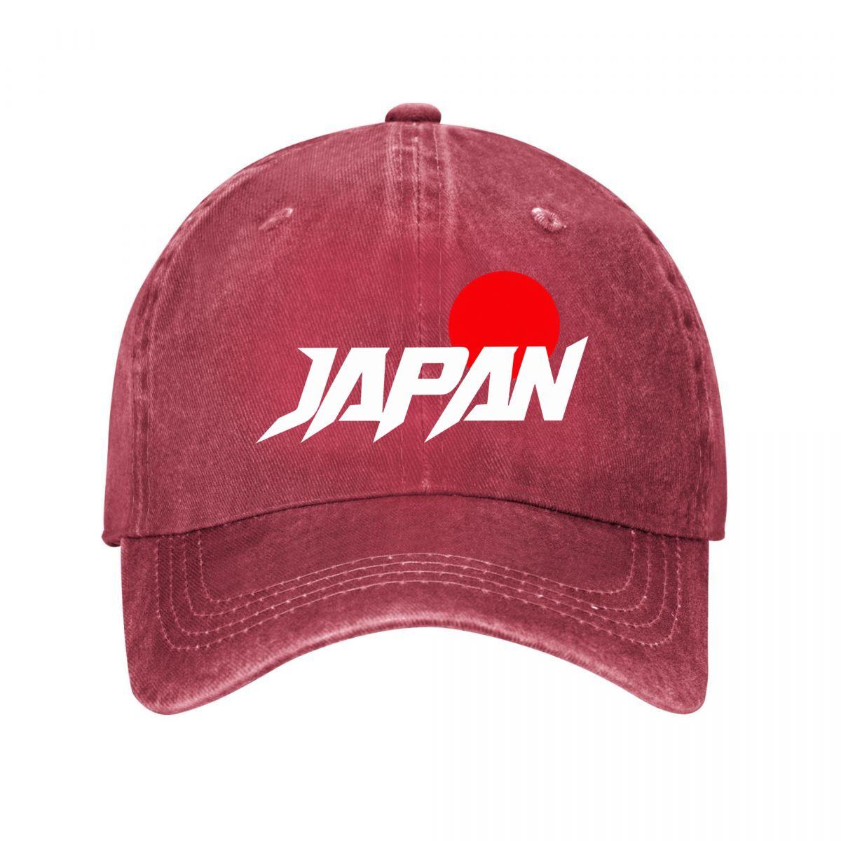 Minimal Japan Circle Flag Typography Washed Baseball Cap Outdoor For Womens Unisex FeUnisex Dad Hat Adjustable