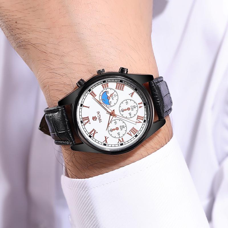 

Fashionable Multi-function Non-mechanical Men s Watch With Waterproof Leather Strap StyleB