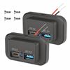 1 Set 18W Qc3.0 Usb A Port & 30W Pd Usb C Port 12V Rv Usb Outlet Charging Socket Panel With Led Light For Car Marine