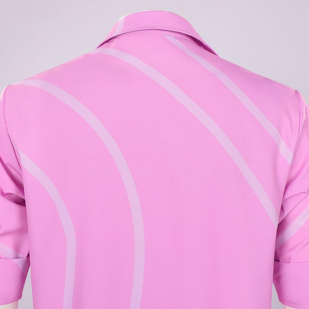 K-Pop Demon Hunter Jinu Cosplay Costume Shaka Boys Devil Boy Group Anime Pink Shirt with Sleeveless Undershirt