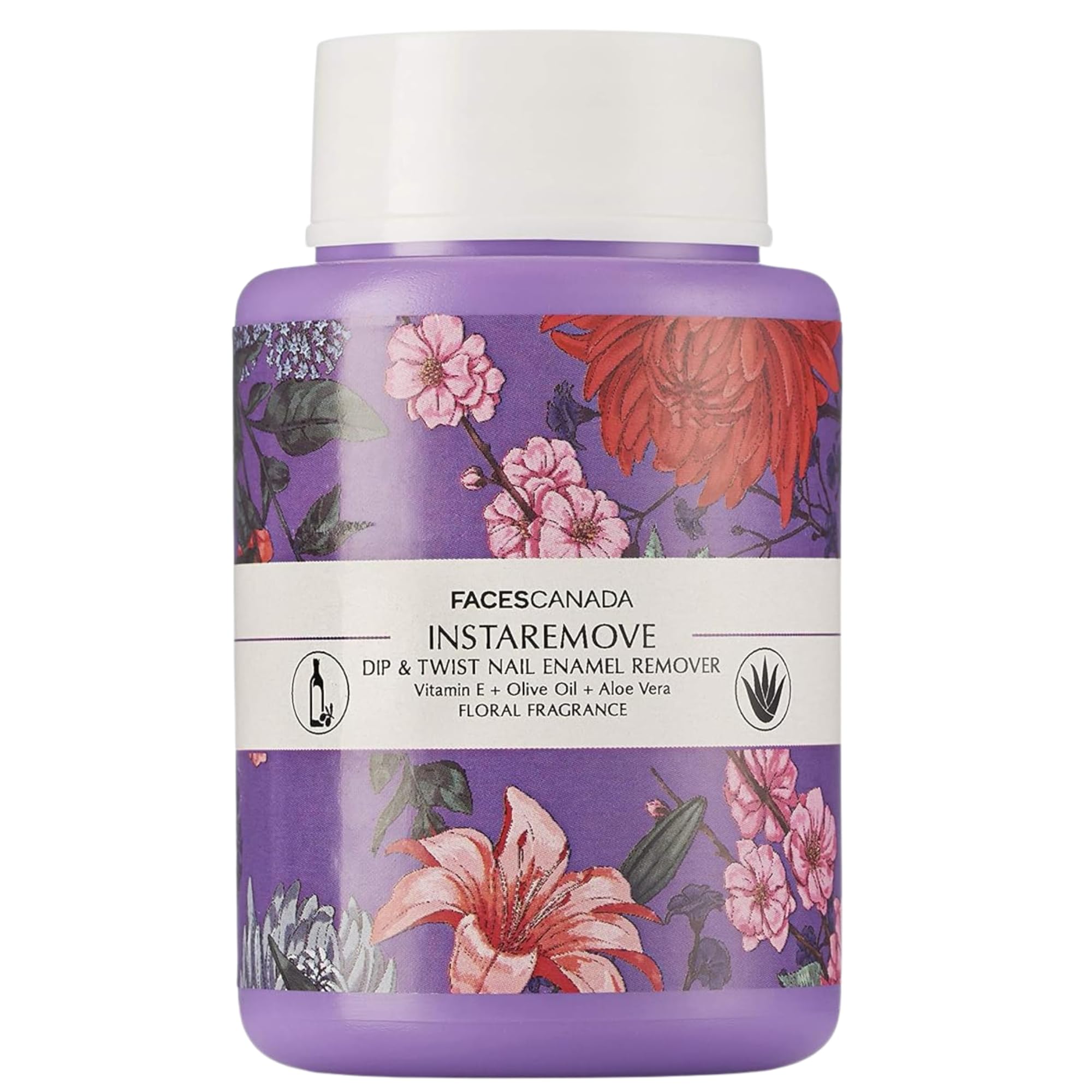 

FACES CANADA InstaRemove Dip & Twist Nail Enamel Remover, 80 ml | Floral Fragrance | Vitamin E, Olive Oil, Aloe Vera | Nourishing Formula | Gentl