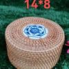 Woven Rattan Storage Basket with Lid - Multipurpose Organizer for Snacks, Jewelry, and Chess
