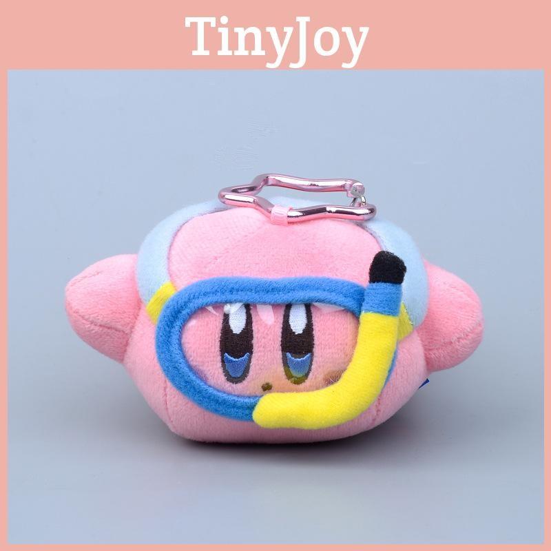 Star Kirby Diving Goggles Swimming Plush Toy Key Chain Pendant For Decor Gift