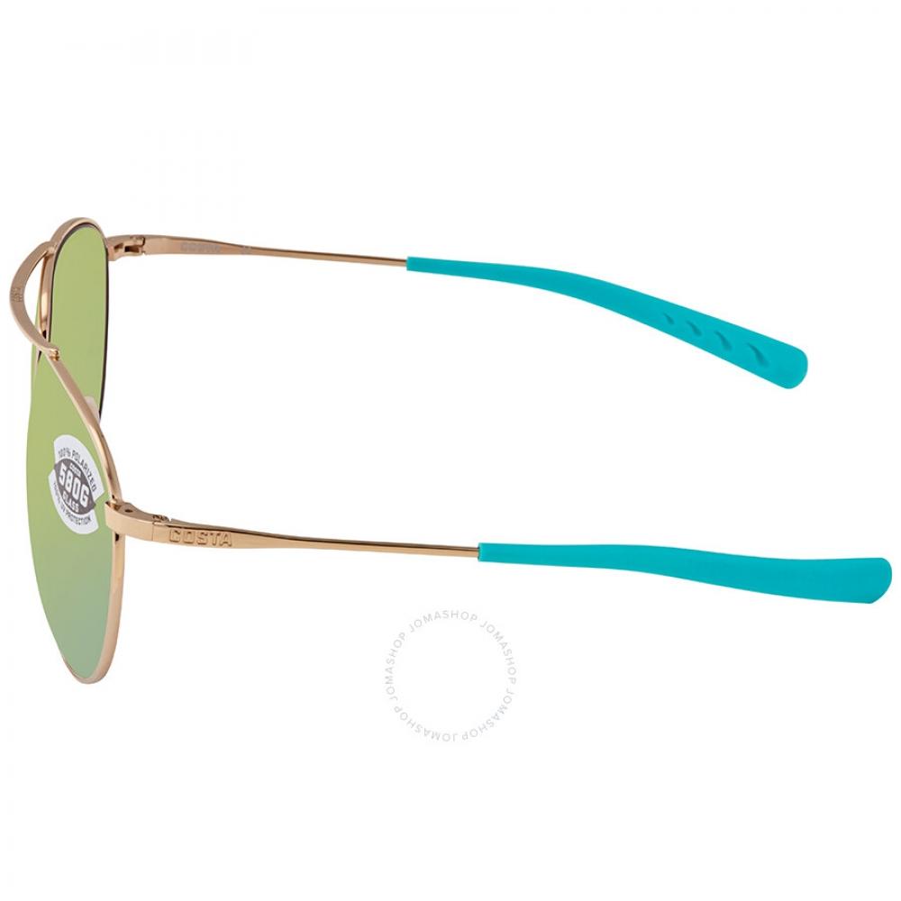 Costa Del Mar Piper Green Mirror Polarized Glass Ladies sunGlasses Pip 126 Ogmglp 58 6s60036 00311 58