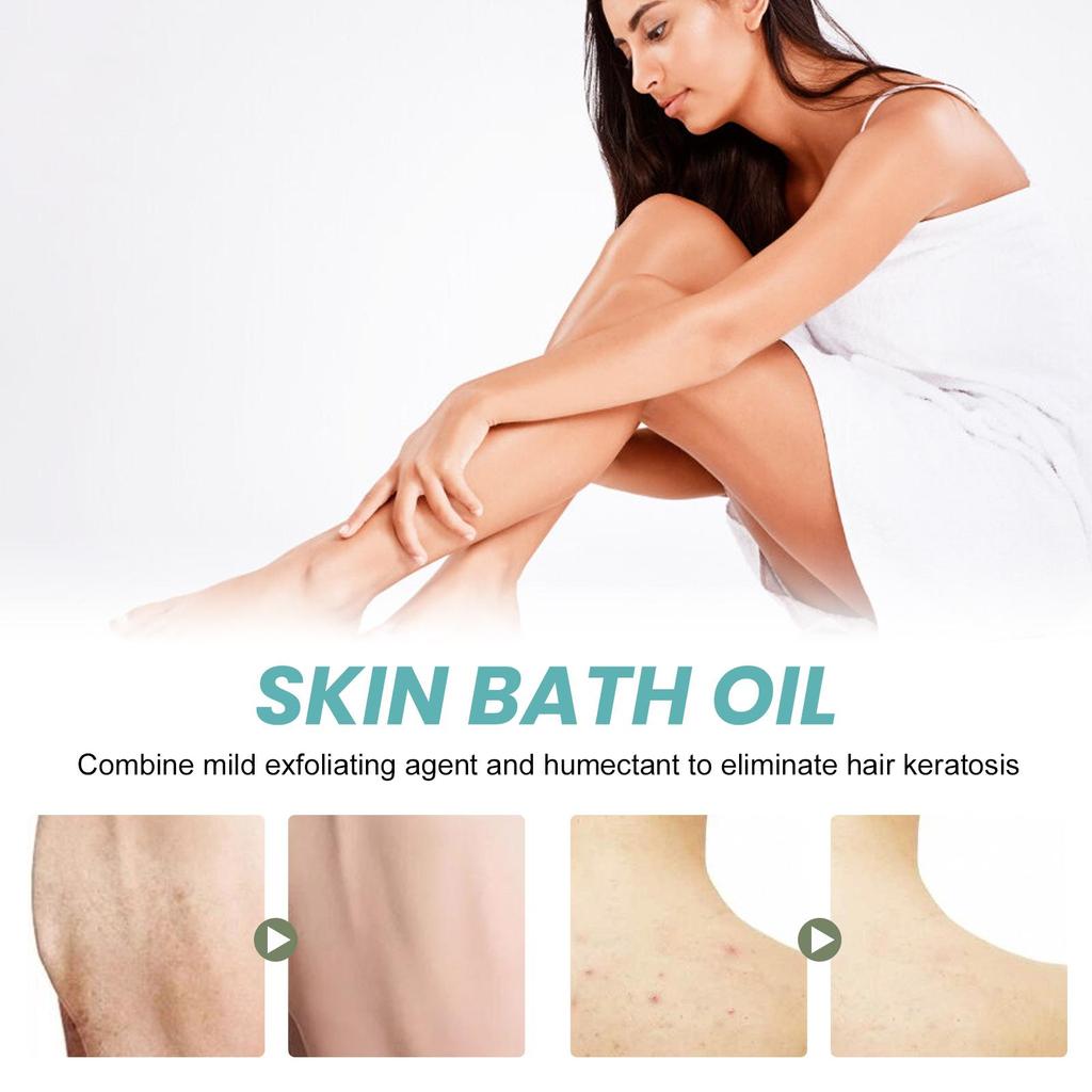 EELHOE gentle cleansing shower oil for dry skin, moisturizing and lubricating daily bathing, soothing and repairing body skin care oil 100ml