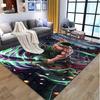 Roronoa Zoro Pattern Rug, Indoor/Outdoor Mat, for Picnic, Gameroom, Bedroom, Office, Living Room, Home Decor Carpet, Birthday Gift
