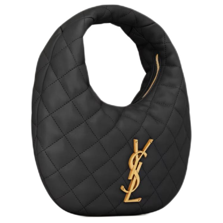 Saint Laurent Icarino Lammfell Handtasche Klein Damen Schwarz 851689-AAANG-1000