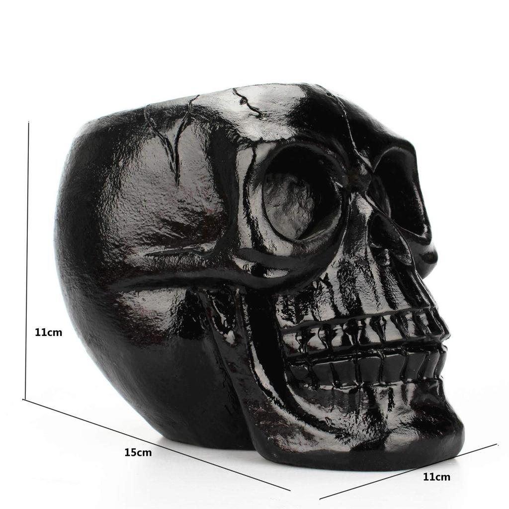 Queen-b Multi-Stand Black Skull Pen and Makeup Brush Stand, Desktop, Cool and Stylish Interior, Small Item Storage, Skull, Skeleton, Skeleton, Desk,