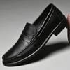 New Men's Genuine Leather Shoes Casual Loafers Men Slip-on Business Dress Shoes All-Match Wedding Shoes Luxury Brand Male Oxford