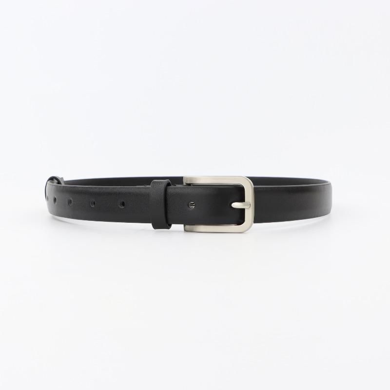 Genuine leather pin buckle women's belt - unisex, durable, top grain cowhide waist belt