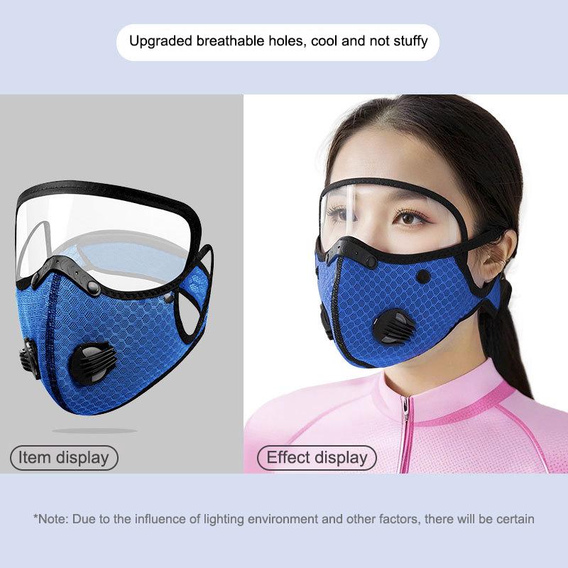 New Cycling Face Mask With Filter Goggles Dust Mask Sport Washable Reusable Facemask For Men Bandana Actived Carbon Filters