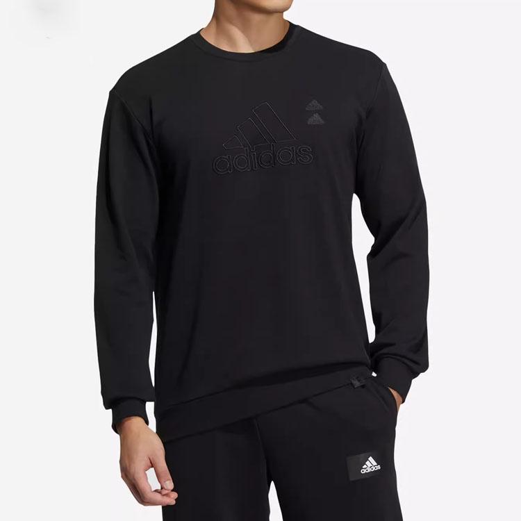adidas Sweatshirts Men's Black Crew Neck Moderate Regular IA6952