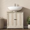 Bathroom Under-Sink Cabinet, 2 Doors, Adjustable Shelf, 60 x 30 x 60 cm, Grey