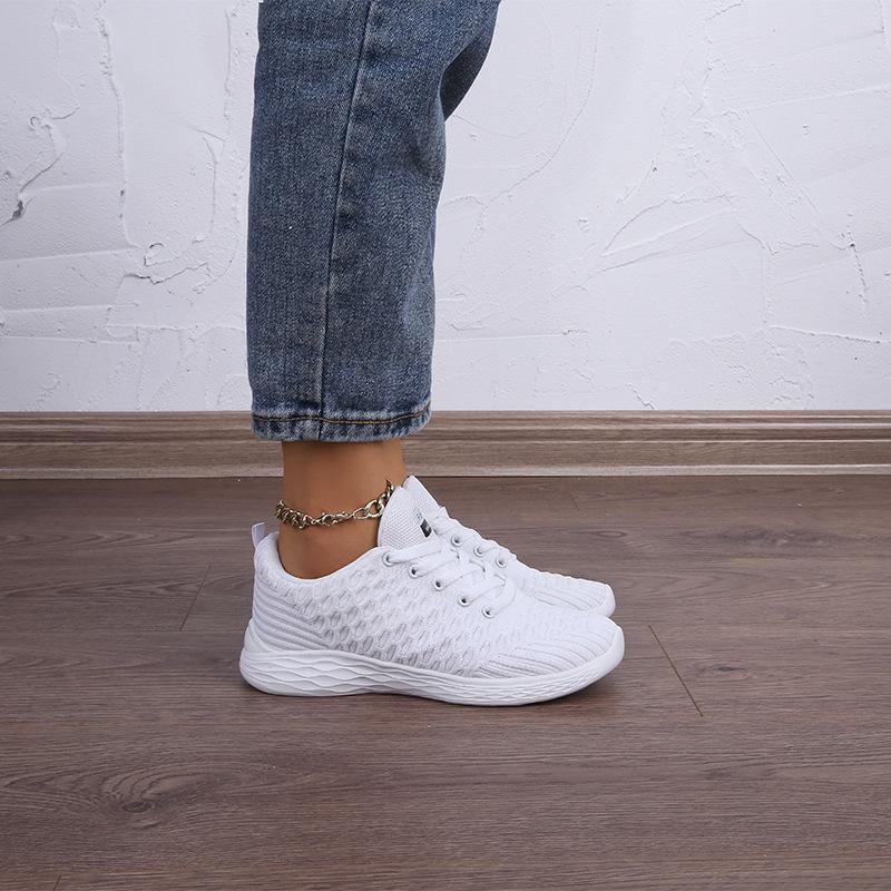 Легкие плетеные повседневные туфли на шнуровке, удобные, дышащие, беговые кроссовки, студенческие 35