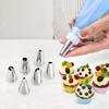 1set Piping Bags and Tips Set Cake DIY Decorating Kit with Stainless Steel Nozzle Reusable Silicone Pastry Cake Decorating Tools