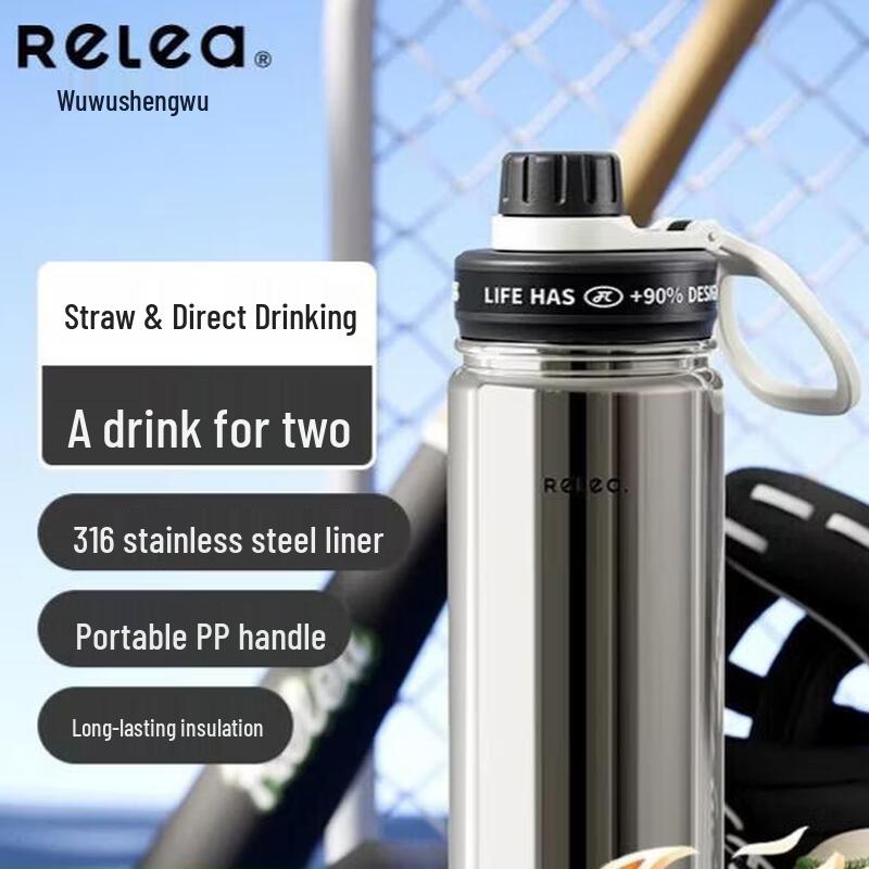 RELEA 600ML 316L Stainless Steel Multi-Drink Sports Insulated Bottle