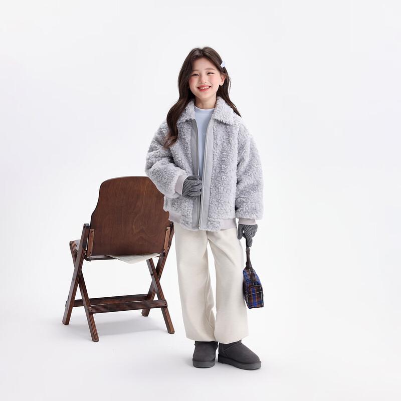 Girls' Korean-Style Thickened Plush Winter Jacket