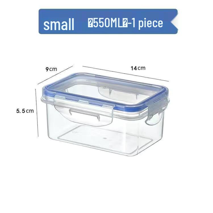Food-Grade Transparent Rectangular Storage Box with Lid