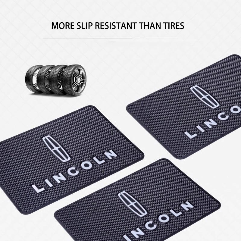 Car Dashboard Silicone Non Slip Mat Phone Holder Anti-skid Pads For Lincoln Navigator Continental Nautilus Aviator MKZ MKX MKC swtt5