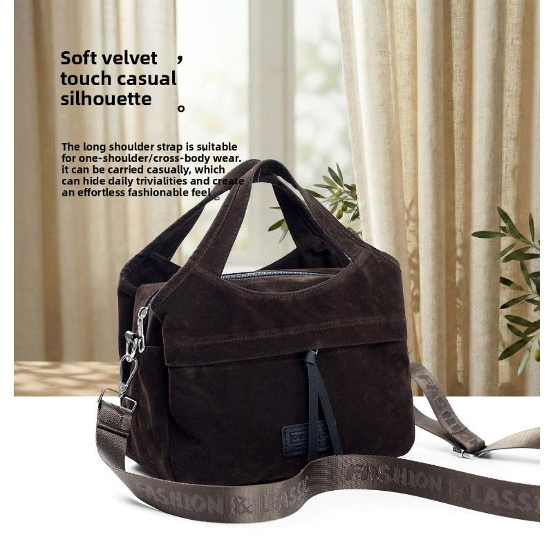 Fashion trend lightweight large capacity multi-layer handbag simple and versatile casual shoulder bag women's crossbody bag