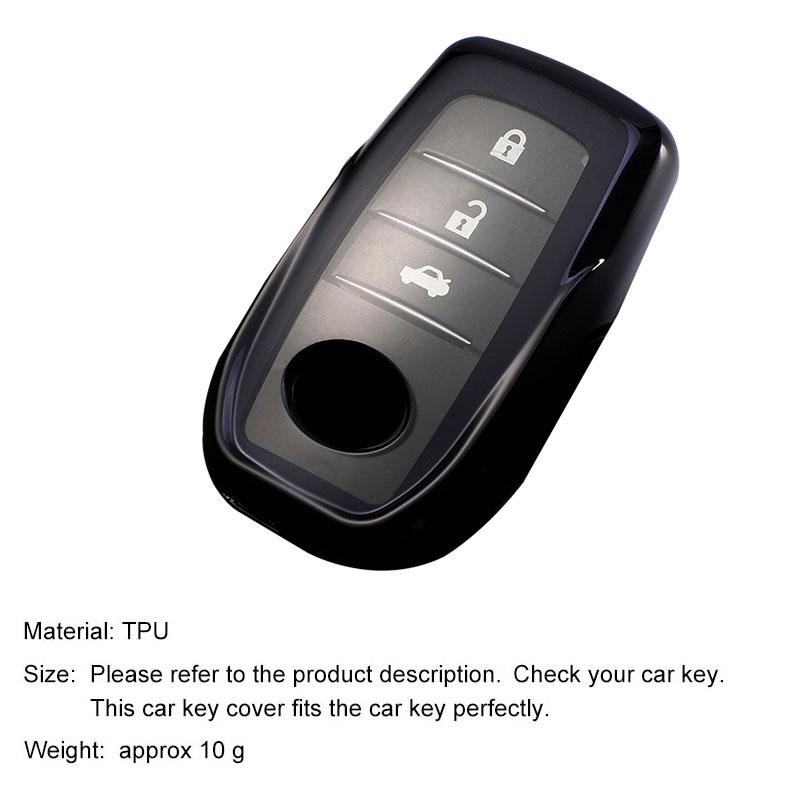 TPU Car Key Case Holder Key Cover For Toyota Hilux Fortuner Land Cruiser Prado Camry Coralla Crown RAV4 Highland LC TLK Yaris