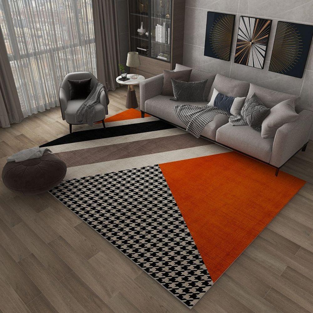 Alfombra Nórdica Geométrica de Terciopelo Cristal Decoración Hogar Salón Dormitorio Sofá Alfombra Mesa de Centro Alfombra Vestidor Balcón 40x60m