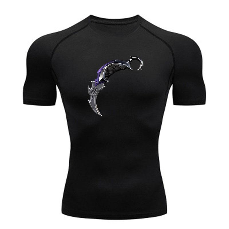 Men's Compression Workout T Shirt, Quick Dry Breathable Athl