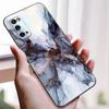 Etui na telefon Vintage Marble do Samsung Galaxy S22 Pro S21 S20 FE Ultra S10 Lite S10 S10E S9 S8 Plus Miękka TPU Czarna Okładka