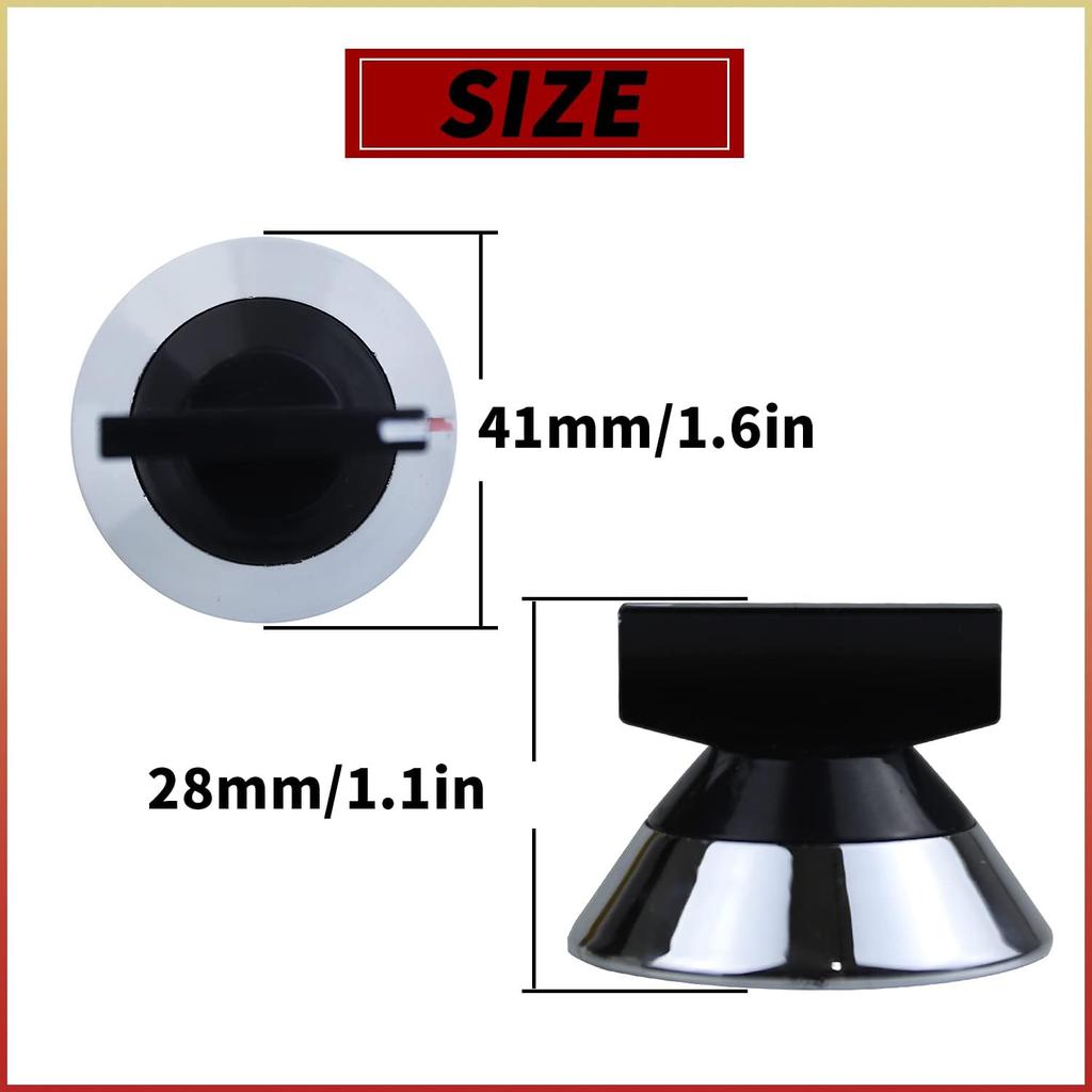330190 WP330190 Electric Range Stove Knobs Replacement Part Compatible with Whirlpool Surface Burner Top Control Replaces
