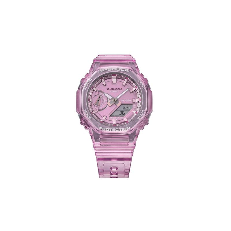 

Casio G-SHOCK Ice Tough Series Octagonal Dial Translucent Waterproof and Shockproof Sports Watch Quartz Movement Resin Strap Japanese GMA-S2100SK-4APR