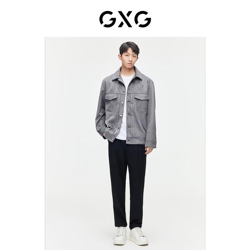 GXG Men's 2024 Spring Two-Tone Faux Suede Jacket