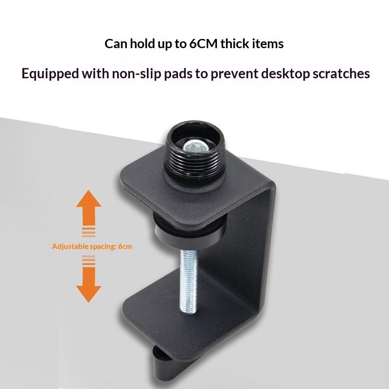 Foldable 3/8 5/8 Aluminum Alloy Microphone Stand Cantilever 360 Rotating Gimbal Compatible Live Streaming Mic Holder Mount