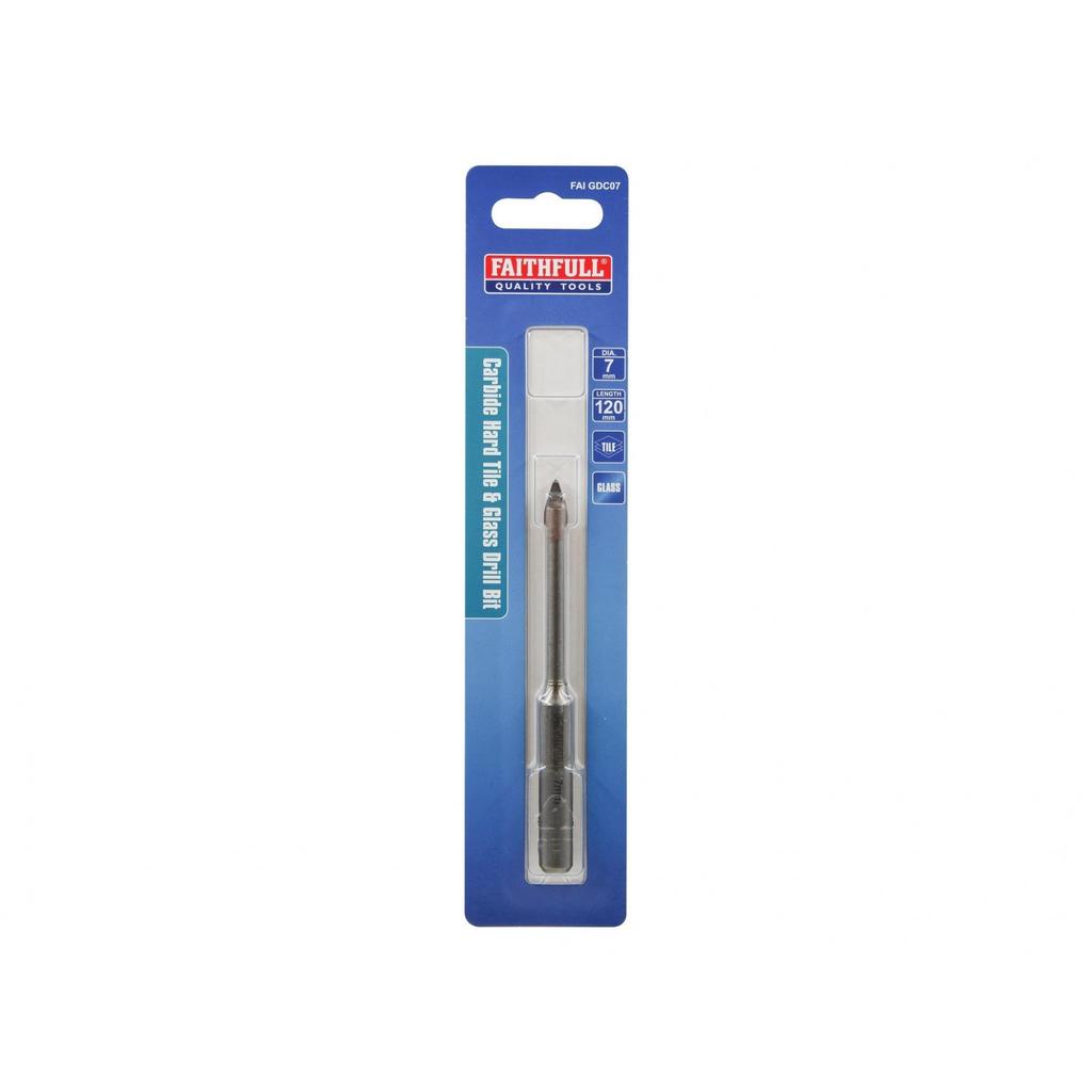 Faithfull Carbide Hard Tile & Glass Drill Bit
