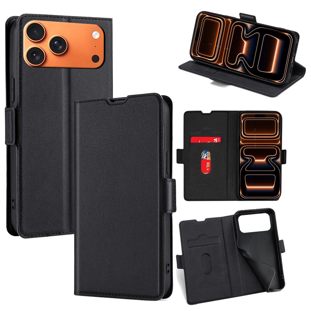 For iPhone 17 Pro Max Case Card Holder PU Leather Phone Cover