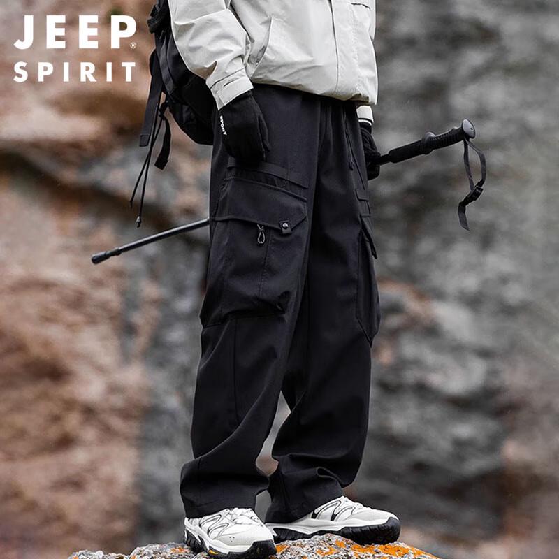 JEEP SPIRIT Men's Autumn/Winter Water-Repellent Cargo Pants