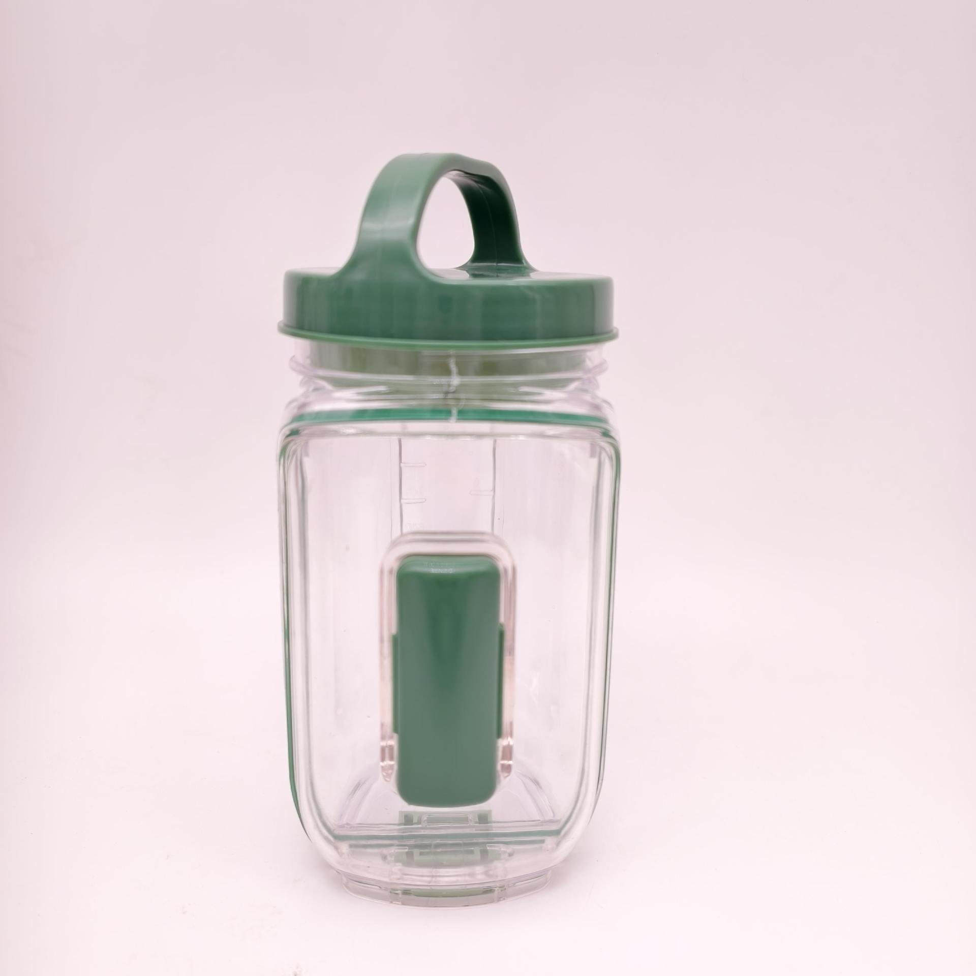 Salad Pod Mason Jar Side Opening Leakproof Vertical Layer On the Go Salad Jar, Salad Container with Separate Dressing Compartmen зелёный