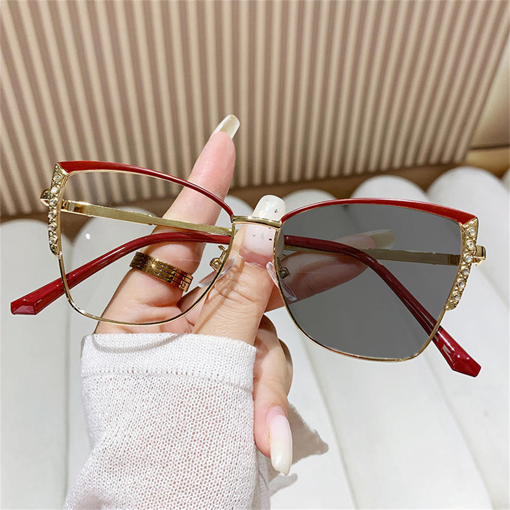 Women’s Glasses Rhinestone Detail Anti Radiation Glasses Blue Light Glasses Embellished Computer Eyewear For Computer