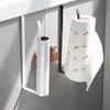 Paper Roll Holder  No Punching Storage Rack for Home, Towel Rack Cling Film Storage Rack Bathroom Hanging Shelf Kitchen Tissue Accessories