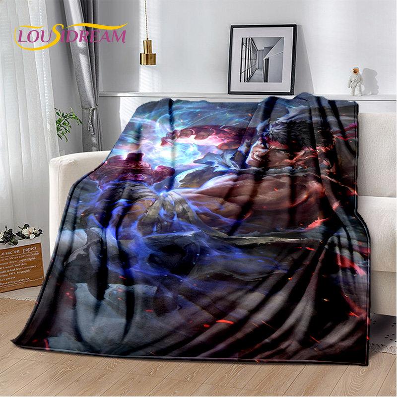 Street Fighter Retro Game Gamer Soft Plush Blanket,Flannel Blanket Throw Blanket for Living Room Bedroom Bed Sofa Picnic Cover