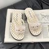 Fashion versatile polka dot kitten flat flip-flops women wear cute cartoon non-slip foot-pinch thick-soled sandals in summer