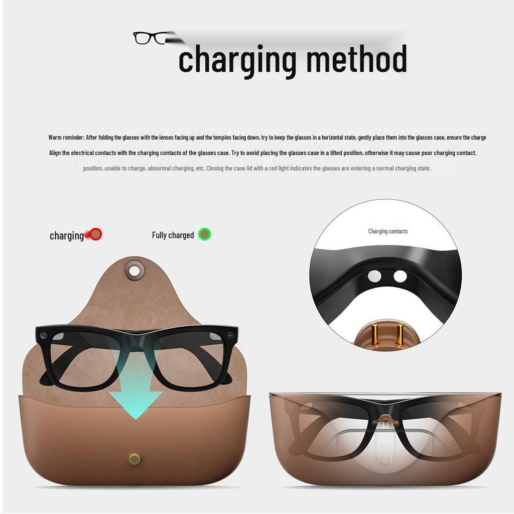 MT5 Ultra Smart Glasses: 8MP Camera, Bluetooth Calling, Translation, Video Recording, Object Recognition, Charging Case.