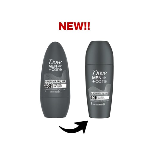 DOVE Men Care Brazil Roll-on Deodorant, Unscented, 50ml