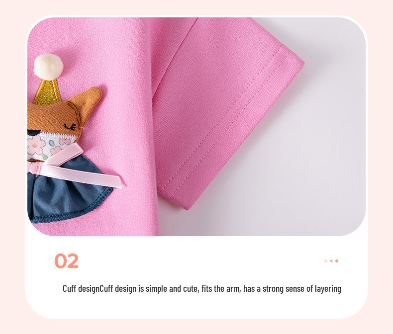 Little Maven Girls' Summer Short-Sleeve Mesh Dress - European and American Style