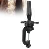 Mannequin Head Stand Height Adjustable Mannequin Head Clamp Holder for Training Head Display Black