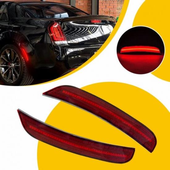 Для 2015- Chrysler 300 Красные Линзы Задний Бампер Боковые Габаритные Огни Комплект Ламп EXV