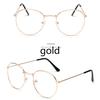 Retro Glasses Frame Harajuku Metal Round Flat Mirror Men and Women Literary Round Frame Decoration